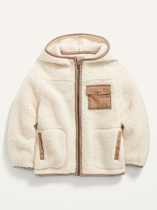 Unisex Hooded Sherpa Jacket for Toddler | Old Navy (US)