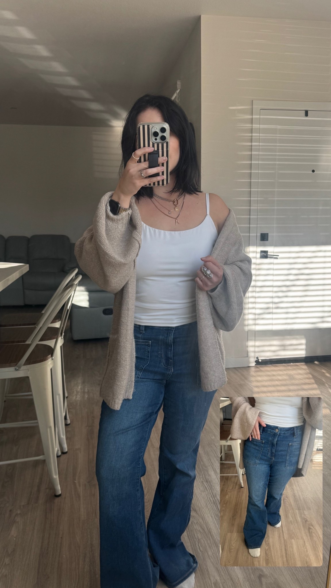This tank is one of my daily’s and cannot get enough of the oversized card and comfy jeans.

Size details
Tank - large
Cardigan - medium
Jeans - 8 stretchy

#LTKootd #LTKSaleAlert #LTKgrwm