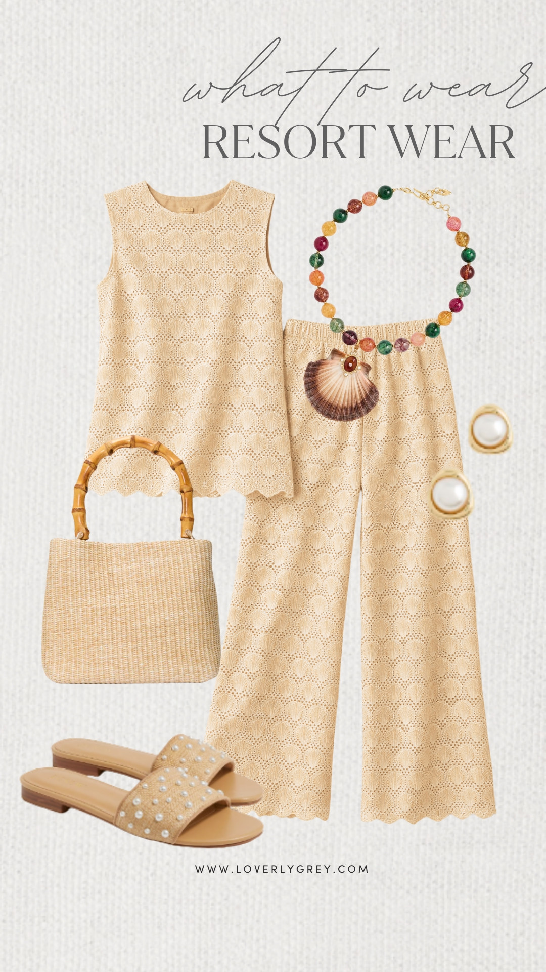 Loverly Grey, what to wear for resort wear! This set is one of those pieces that makes getting dressed feel easy on vacation. Pair it with slides and a seashell necklace for a relaxed yet put-together look you can wear all day. Loverly Grey, what to wear, resort wear 

 #LTKgrwm #LTKootd #LTKSeasonal