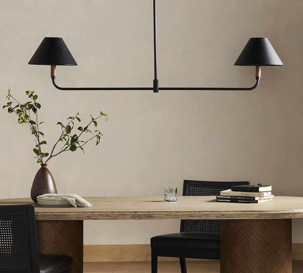 Holt Leather 2-Light Pendant | Pottery Barn (US)