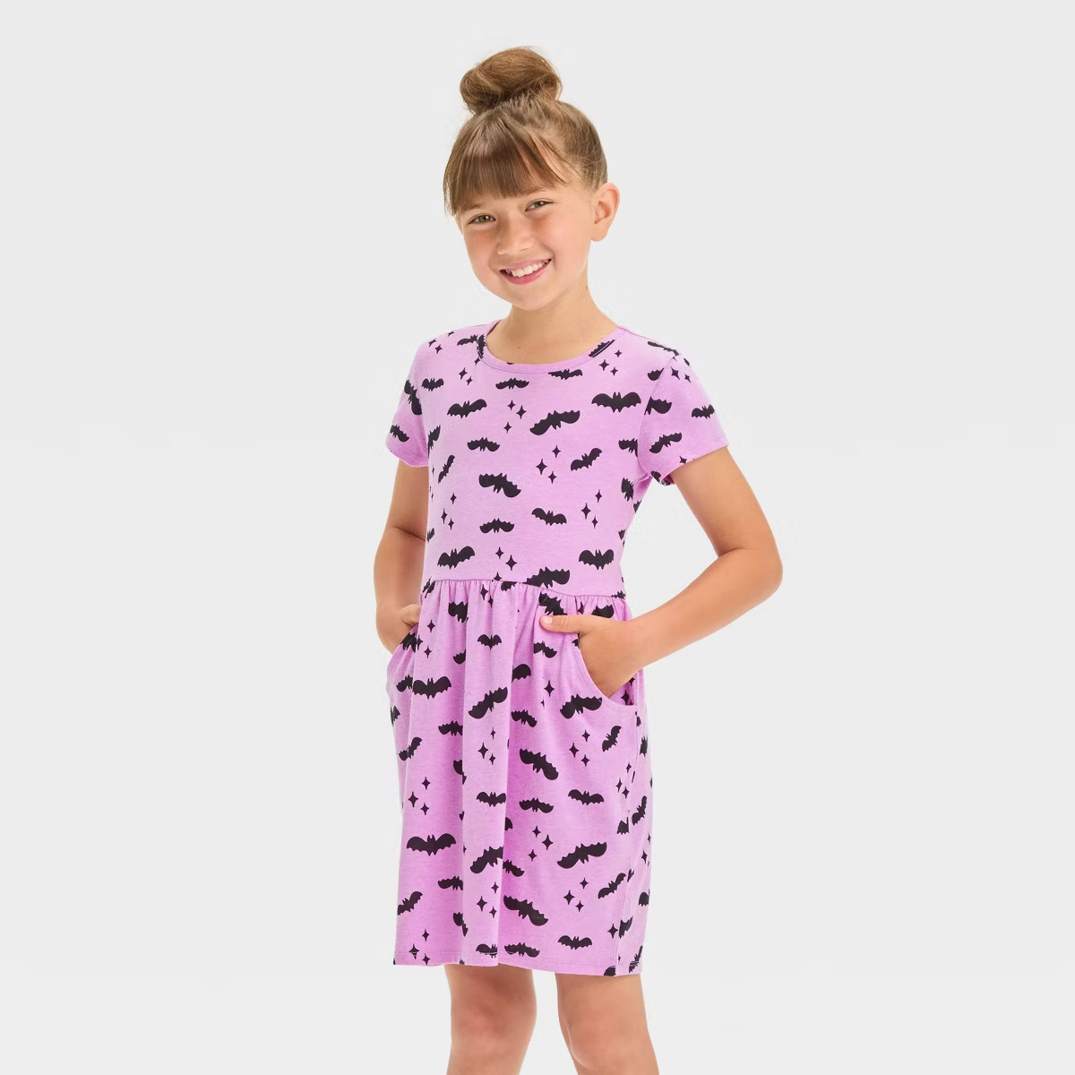 Girls' Short Sleeve Halloween Dress - Cat & Jack™ | Target