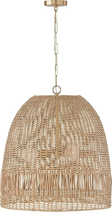 Capital Lighting 347533MA Naomi Bohemian Handcrafted Rattan Large Pendant Ceiling Light Fixture, ... | Amazon (US)