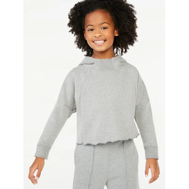 Free Assembly Girls Cropped Hoodie, Sizes 4-18 - Walmart.com | Walmart (US)