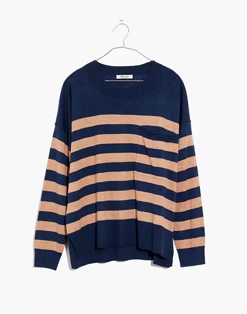 Lightweight Pocket Pullover Sweater in Stripe | Madewell