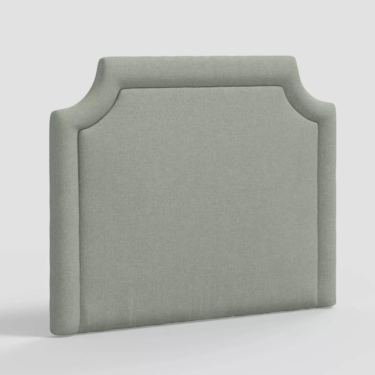 Charlie Twin Size Notched Border Stick-On-The-Wall Headboard in Textured Linen Seafoam - Threshol... | Target