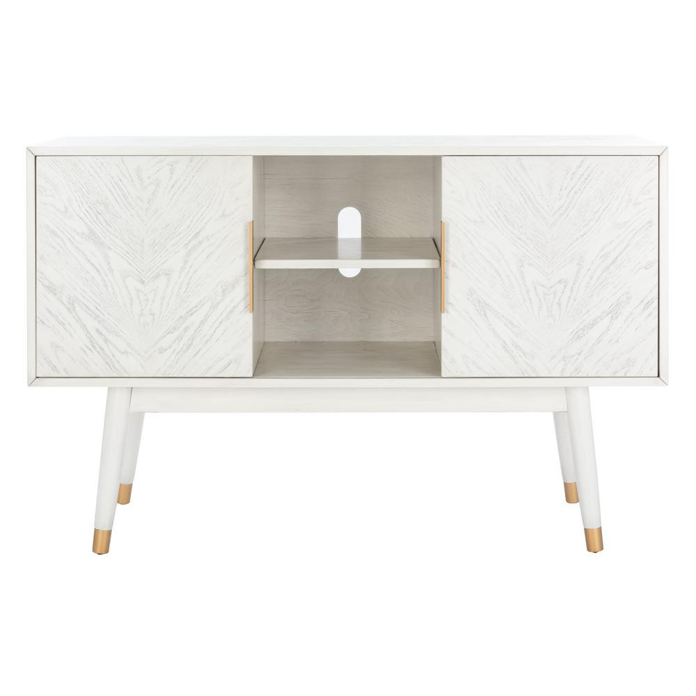Safavieh Ligia 51.1 in. White Washed Media Console | The Home Depot