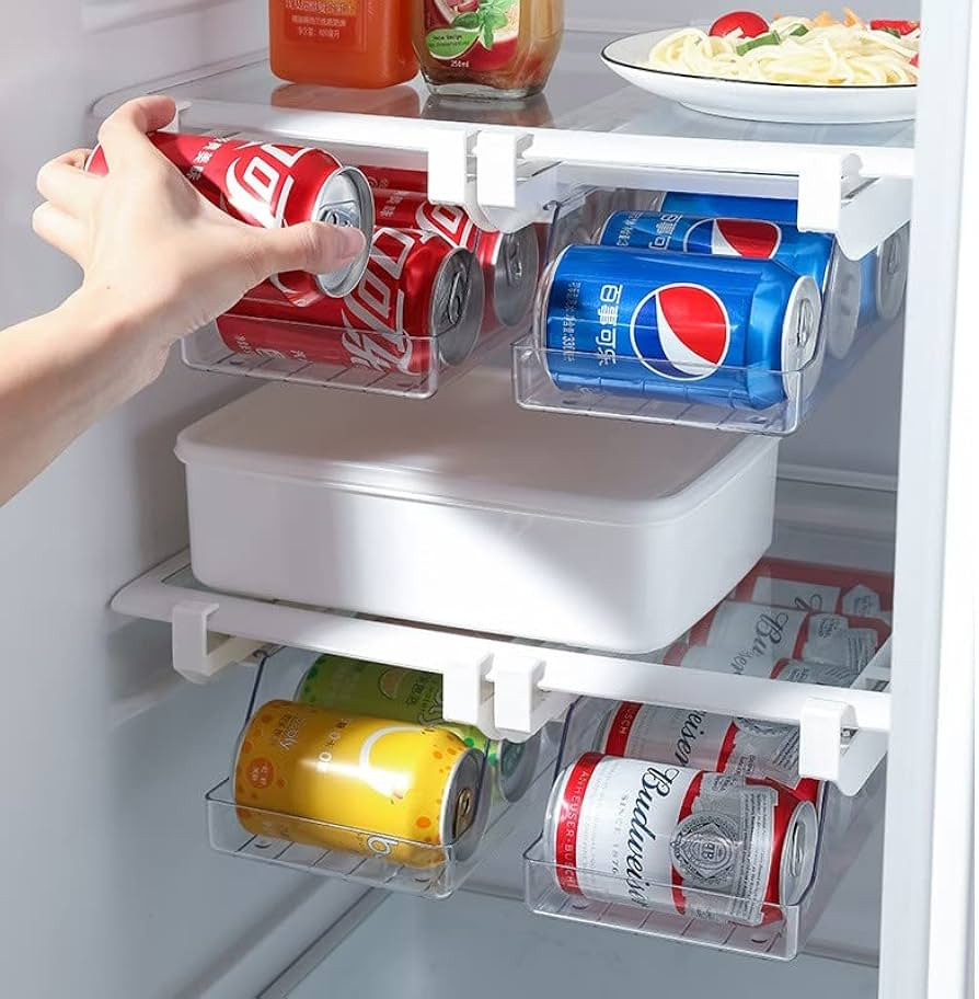 Queta Rolling Can Dispenser, Fridge Beer Can Organiser Can Fridge Dispenser Organizer Soda Can Di... | Amazon (UK)