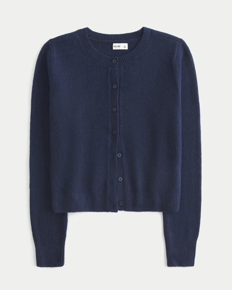 Women's Hollister Comfy Cloud Crew Cardigan | Women's Tops | HollisterCo.com | Hollister (US)