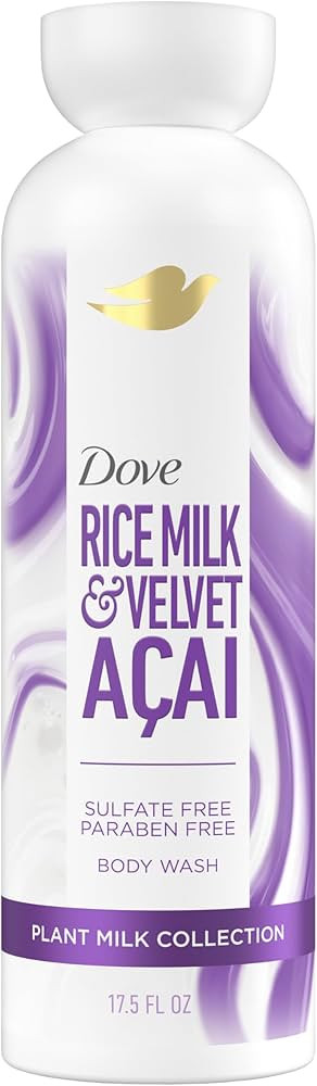 Dove Plant Milk Cleansing Body Wash Acai & Rice Milk For Women For Moisturized Skin 17.5 fl oz | Amazon (US)