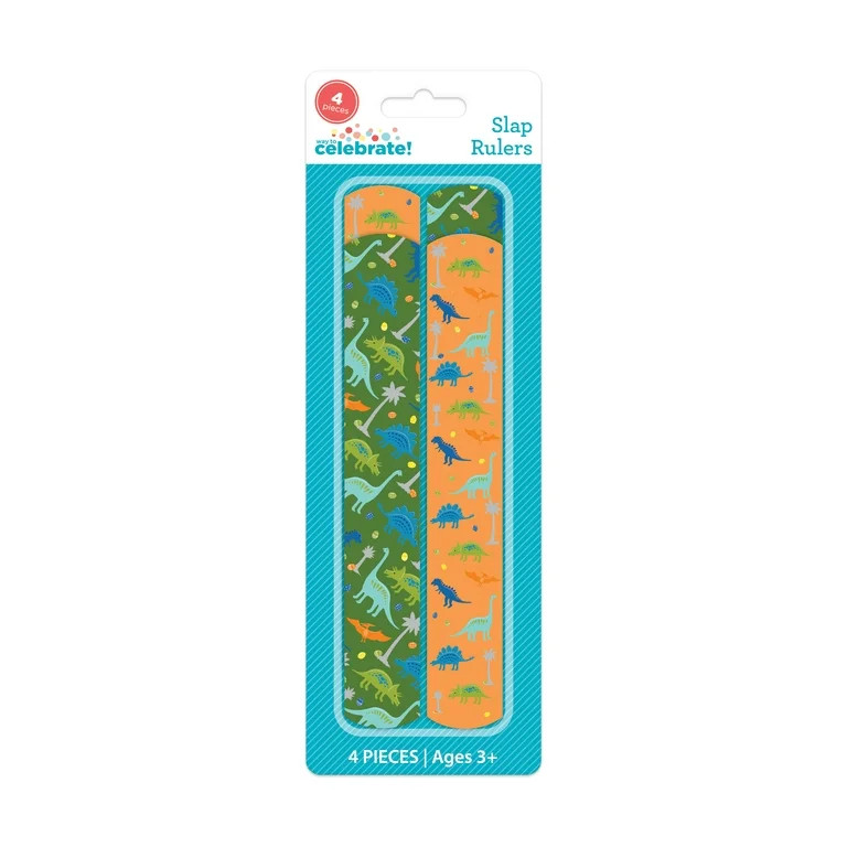WAY to CELEBRATE! Dinosaur Slap Bracelet Party Favors, 4 Count | Walmart (US)