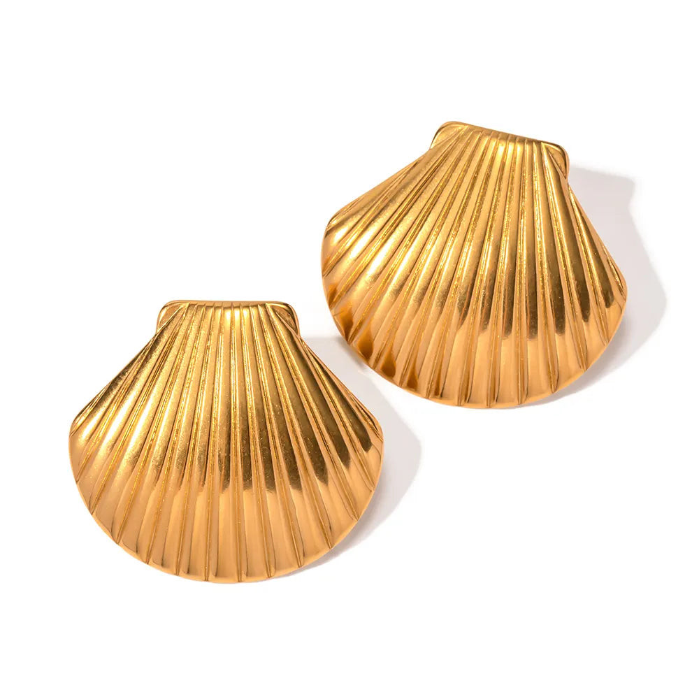 Delphine Shell Stud Earrings | Liv Bella Vita