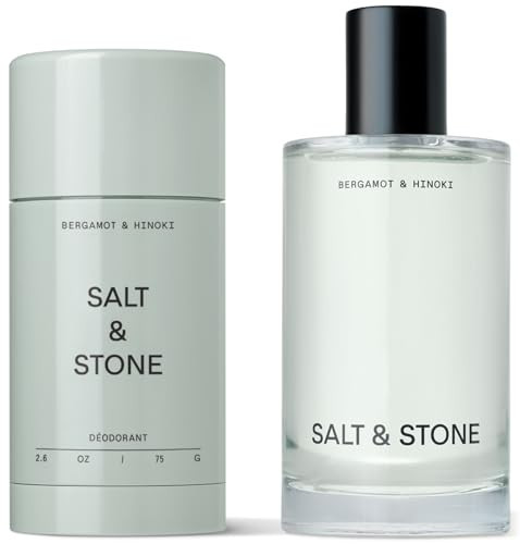 Salt & Stone Signature Scent Duo Set | 48 Hour Aluminum-Free Deodorant & Hydrating Body Mist | Skincare-Infused Deodorant & Body Spray | Bergamot & Hinoki | Amazon (US)