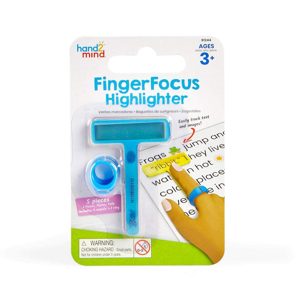 hand2mind FingerFocus Highlighter, Guided Reading Strips, Reading Pointers for Kids, Dyslexia Too... | Amazon (US)