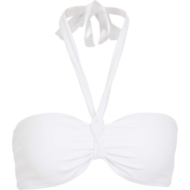 Women's Bianca Bandeau Bikini Top, White | Maisonette
