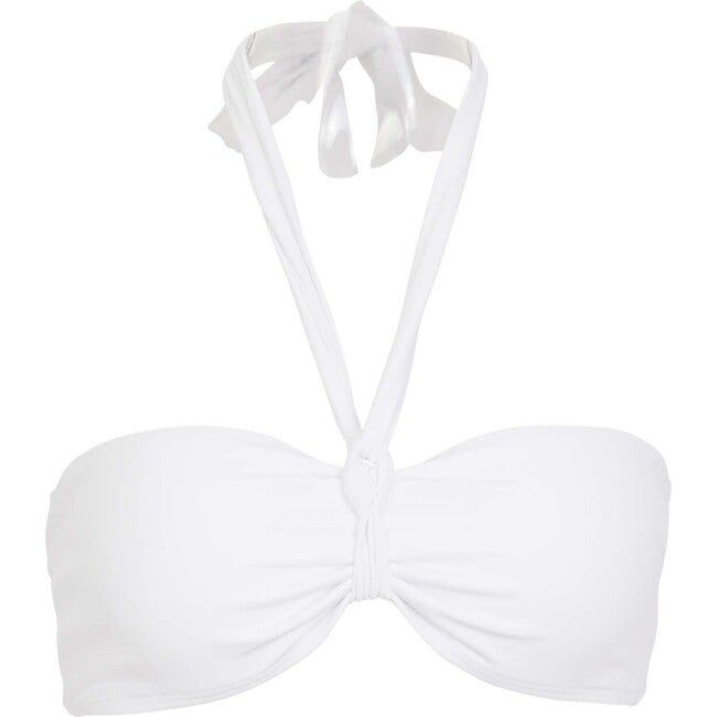 Women's Bianca Bandeau Bikini Top, White | Maisonette