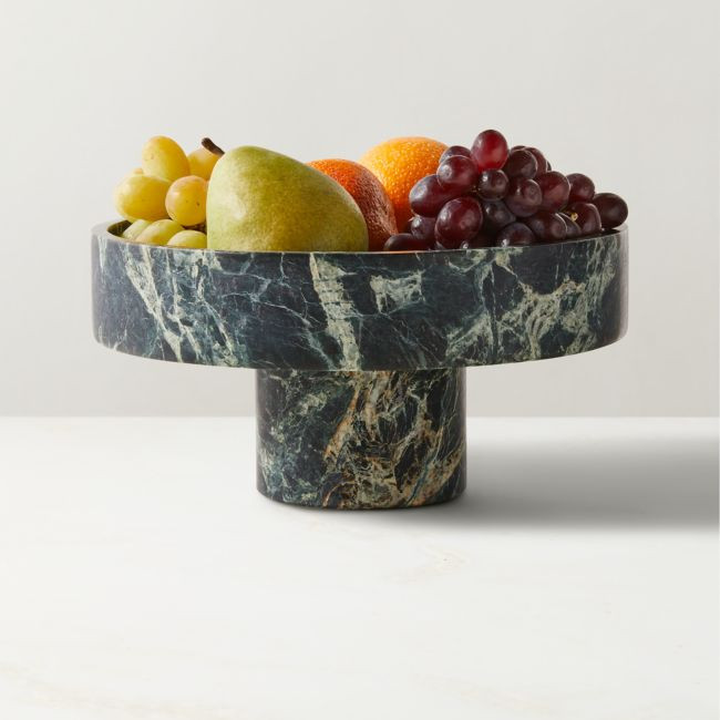 Orcino Green Marble Fruit Bowl | CB2