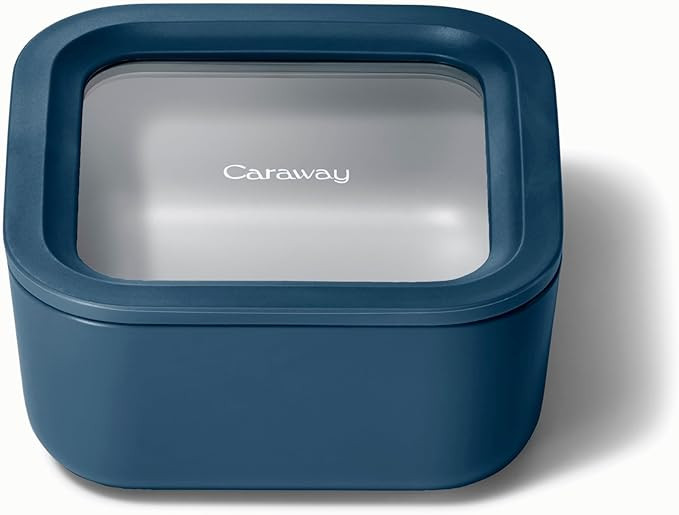 Caraway Glass Food Storage - 4.4 Cup Glass Container - Ceramic Coated Food Container - Non Toxic,... | Amazon (US)