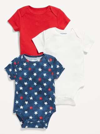3-Pack Matching Unisex Short-Sleeve Bodysuit for Baby | Old Navy (US)
