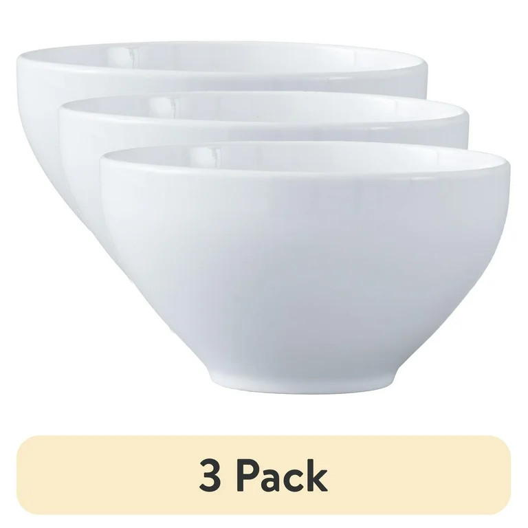 (3 pack) Better Homes & Gardens Vivian Porcelain Cereal Bowl | Walmart (US)