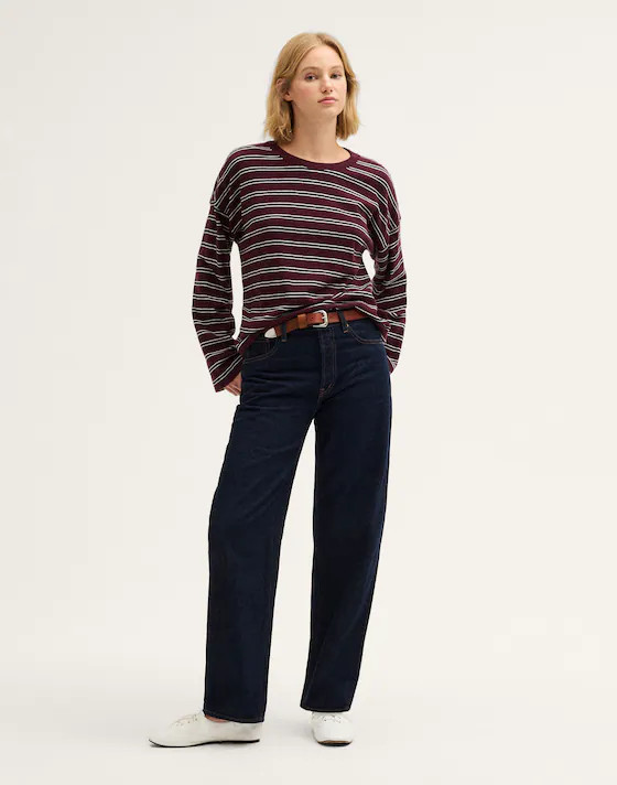 Easy Crewneck Long-Sleeve Tee in Sunday Slub | Madewell