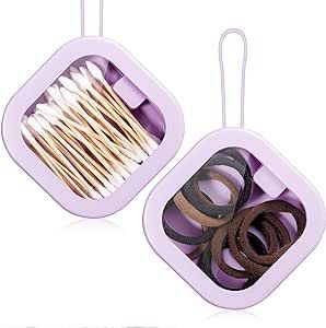 Kathfly 2 Pack Hair Tie Organizer Portable Hair Tie Holder Portable Hair Accessories Organizer Ha... | Amazon (US)