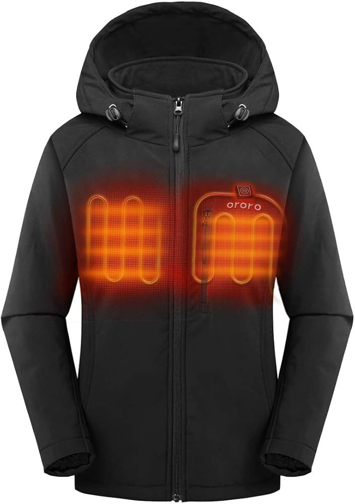 ORORO Women's Slim Fit Heated Jacket with Battery Pack and Detachable Hood | Amazon (US)