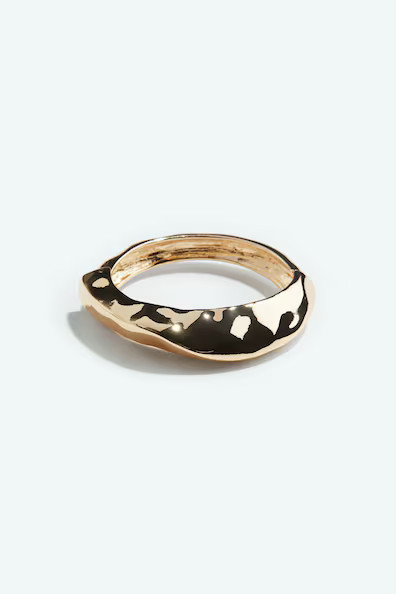 H & M - Asymmetric Bangle with Hinge - Gold | H&M (US + CA)