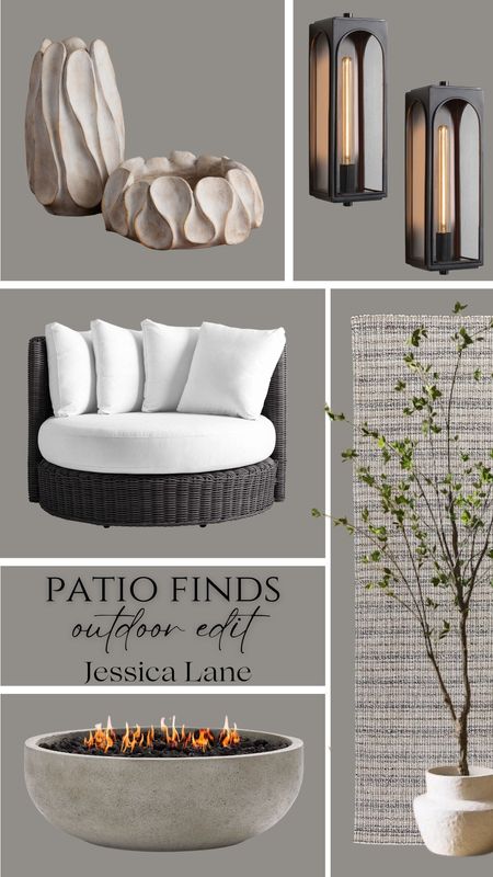 New patio furniture and outdoor decor finds of the week.Patio furniture, round wicker patio chair, outdoor decor, outdoor lighting, outdoor wall sconce, outdoor rug, outdoor artificial tree, planters, patio decor

#LTKSeasonal #LTKhome #LTKstyletip