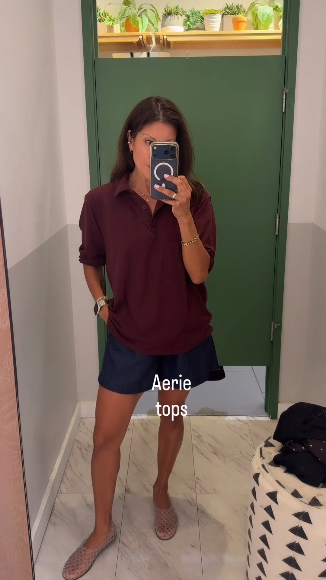 Four tops @Aerie 

Wearing xs in 3 
Black top small slim fit 

Outfit inspiration over 50

#LTKPetite #LTKSeasonal