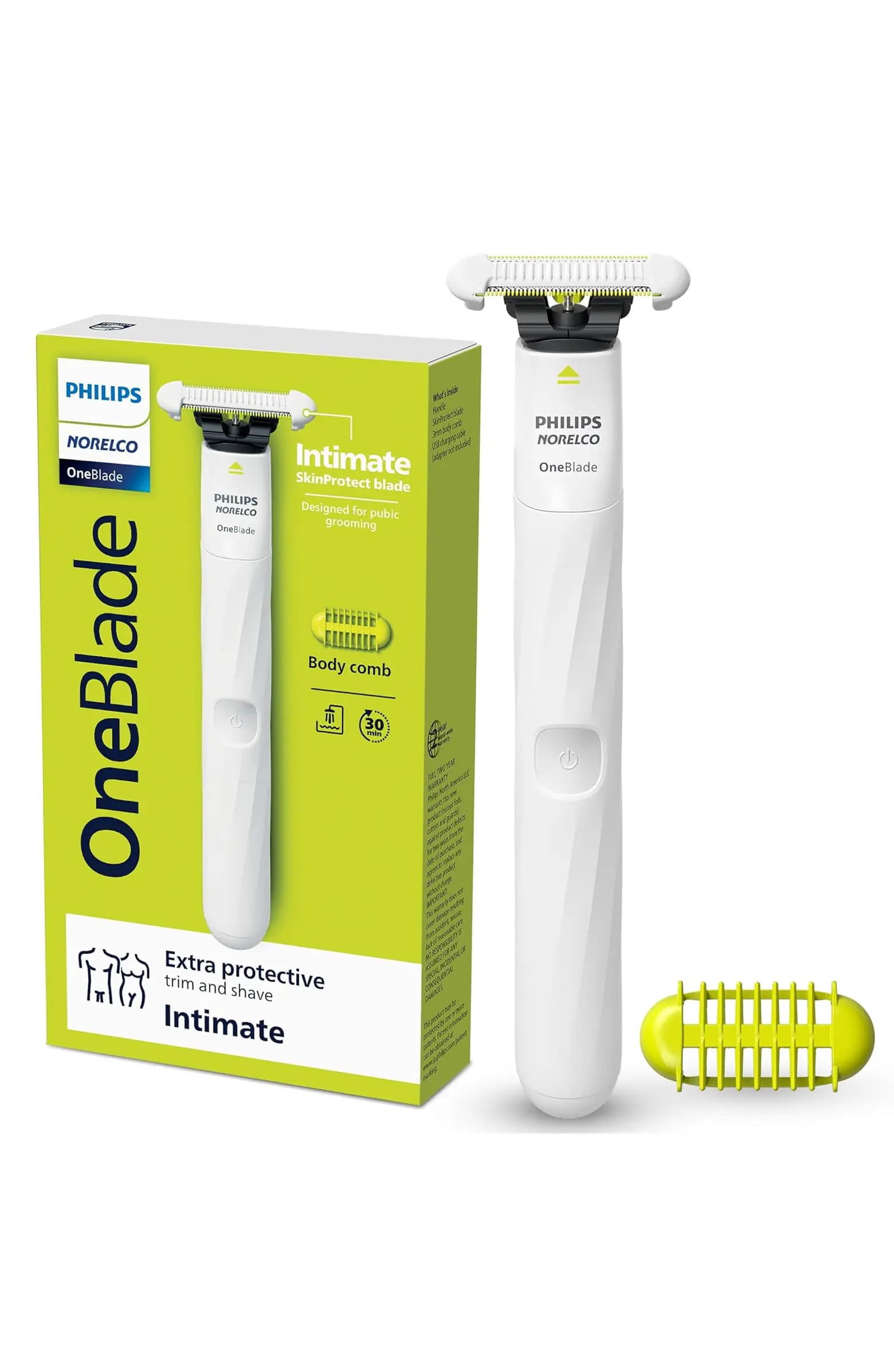 OneBlade Intimate Pubic Groomer, SkinProtect Blade, Waterproof | Nordstrom