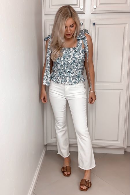 How to style white jeans
Jeans
Denim
Sandal
Sandals

Resort wear
Vacation outfit
Date night outfit
Spring outfit
#Itkseasonal
#Itkover40
#Itku

#LTKfindsunder50 #LTKfindsunder100 #LTKshoecrush