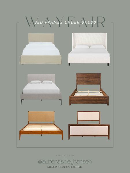 If you’re looking for an inexpensive bed frame I highly recommend Wayfair! Of course, my all time favorite is the Tilly bed frame as it’s one of my top sellers always, I have it and love it, and it’s easy to assemble and great quality. Love these other options too! 

#LTKstyletip #LTKhome #LTKsalealert