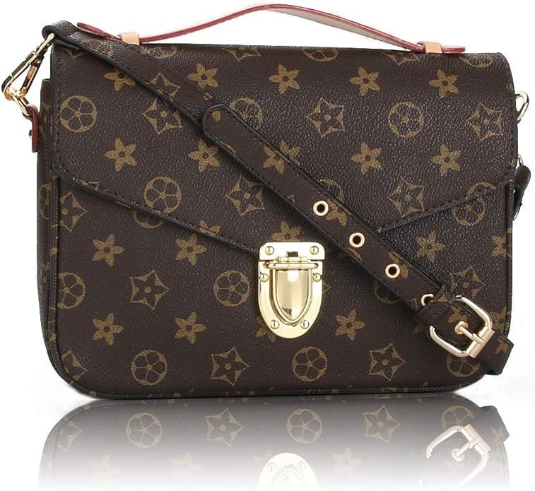 HUA Designer Shoulder Bags for women, Retro Crossbody Purse and Handbags, Monogram messager bag | Amazon (US)