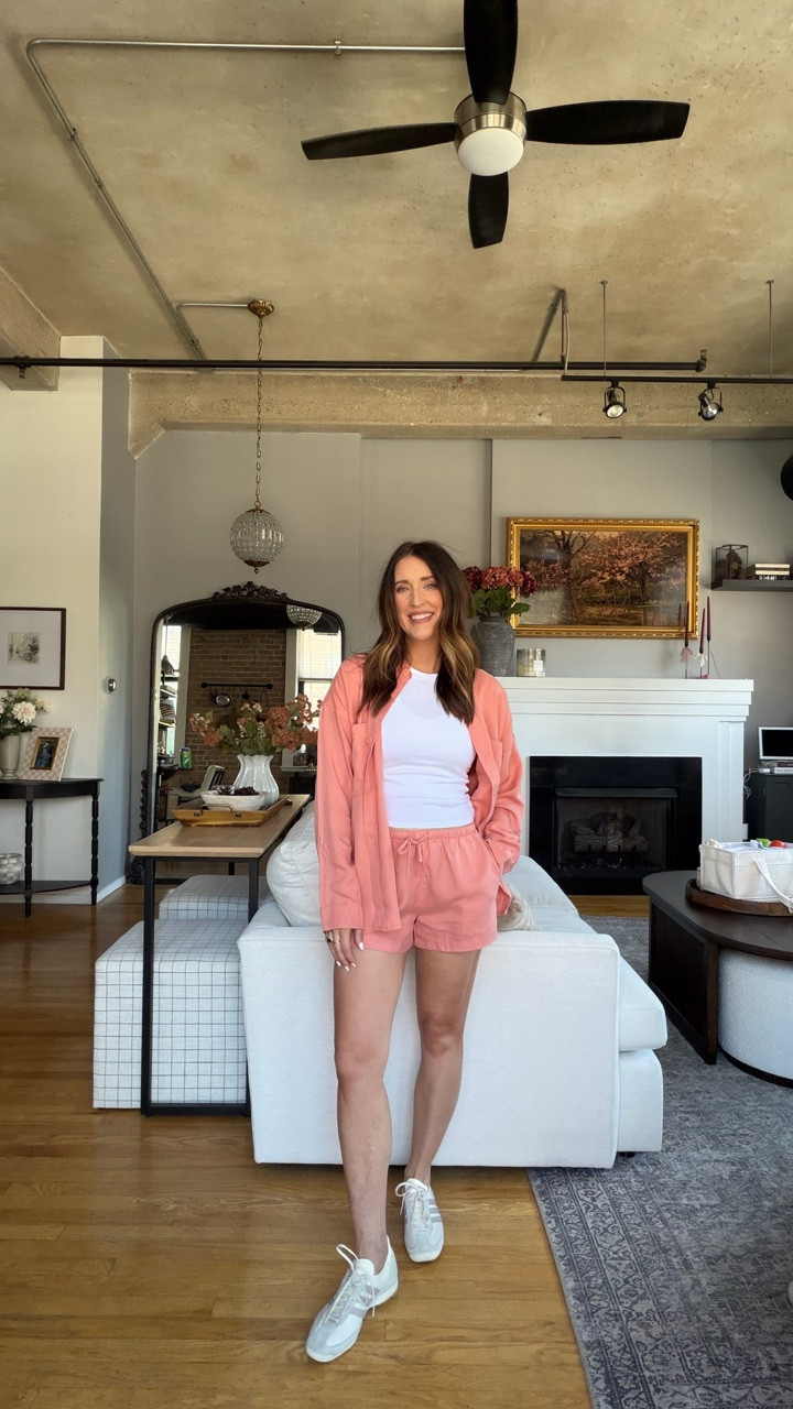 OBSESSED with this set from @Vuori US nursing/PP friendly and perfect for travel or a swim cover up. I size up to M in the top and wearing S in the shorts

#LTKmomlife #LTKTravel #LTKSeasonal