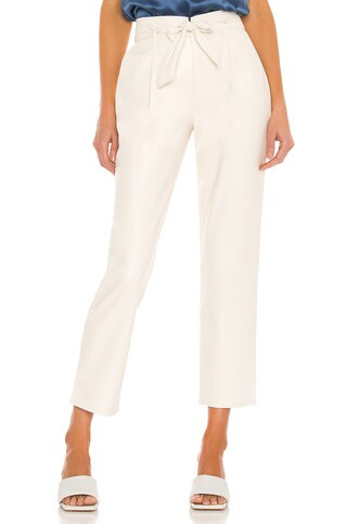 PAIGE Melila Vegan Leather Pant in Ecru from Revolve.com | Revolve Clothing (Global)