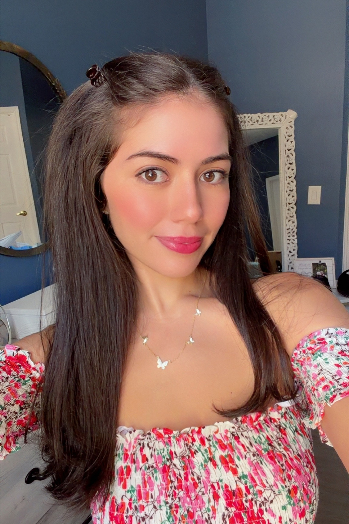 The cutest necklace statement that can go with anything and is sooo pretty. My go to always 🦋🩷

#LTKMothersDay #LTKootd #LTKgrwm