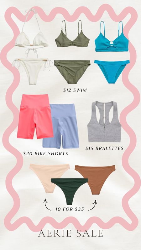 Aerie has a bunch of things on sale right now! $12 swim, $20 bike shorts, $15 bralettes, and 10 for $35 undies!

Aerie, on sale, aerie bikinis, aerie swim, aerie bike shorts, aerie bralette, aerie undies

#LTKfindsunder50 #LTKswim #LTKsalealert