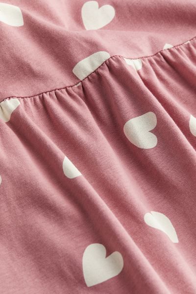 Patterned Dress - Dusty pink/hearts - Kids | H&M US | H&M (US + CA)
