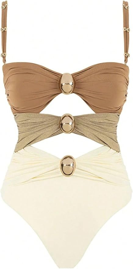 Narecte Modest One Piece Swimsuit Women 2025 Womens Swimsuits Bathing Suit for Women Womens Bathi... | Amazon (US)