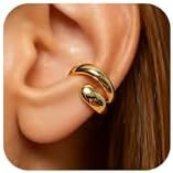 Ear Cuffs Non Piercing Chunky Ear Cuff Earrings for Women Non Tarnish Clip on Cartilage Earrings ... | Amazon (US)