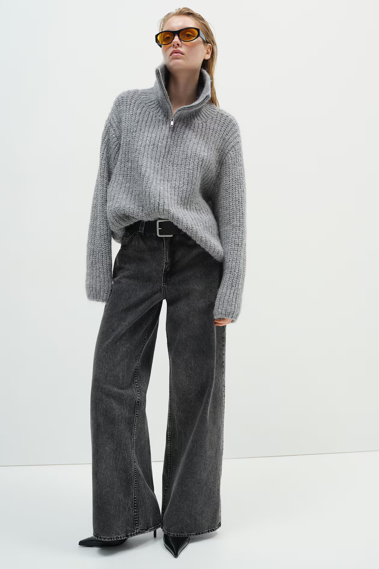 Rib-Knit Cardigan with Zipper | H&M (US + CA)