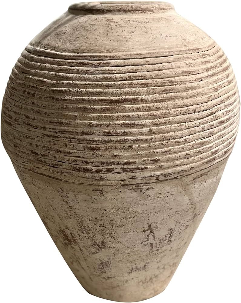 Artissance 20" H Off White Pottery Antique Tribe Water with Stripes (AM82070100) | Amazon (US)