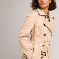 Trench larga abotonada Mujer Talla 36. Color Beige | La Redoute ES