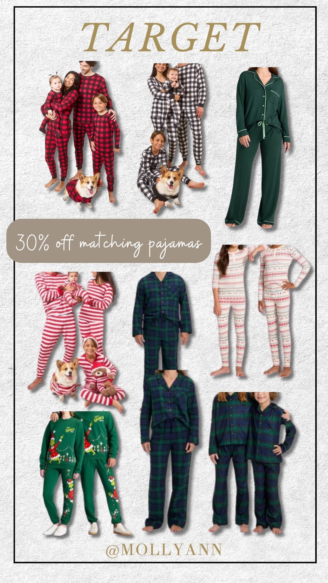 30% off family matching holiday pajamas at Target! 

#LTKSaleAlert #LTKHoliday