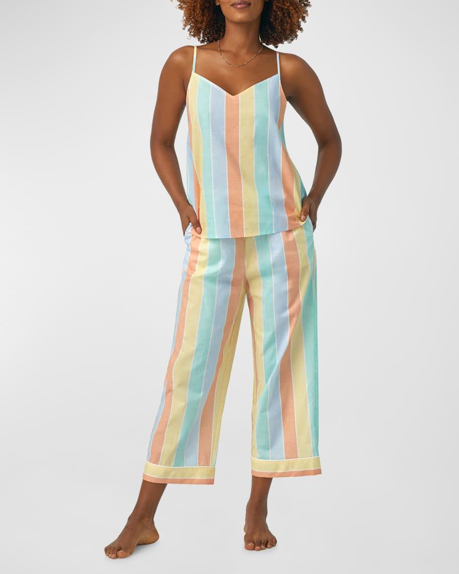 BedHead Pajamas Striped Organic Cotton Poplin Pajama Set | Neiman Marcus