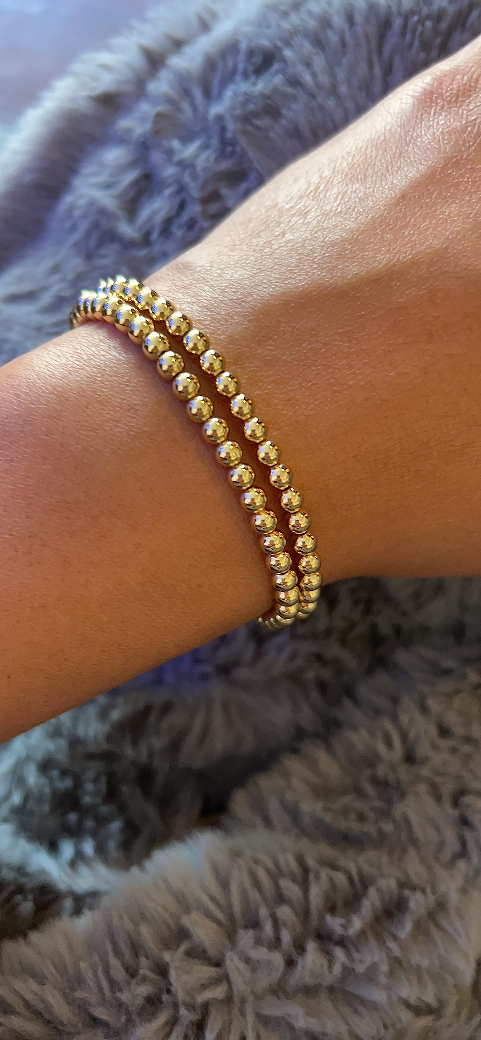 PAVOI 14K Gold Plated Beaded/Cuban/Cubic Zirconia Station Chain Adjustable Bracelet for Women | Amazon (US)