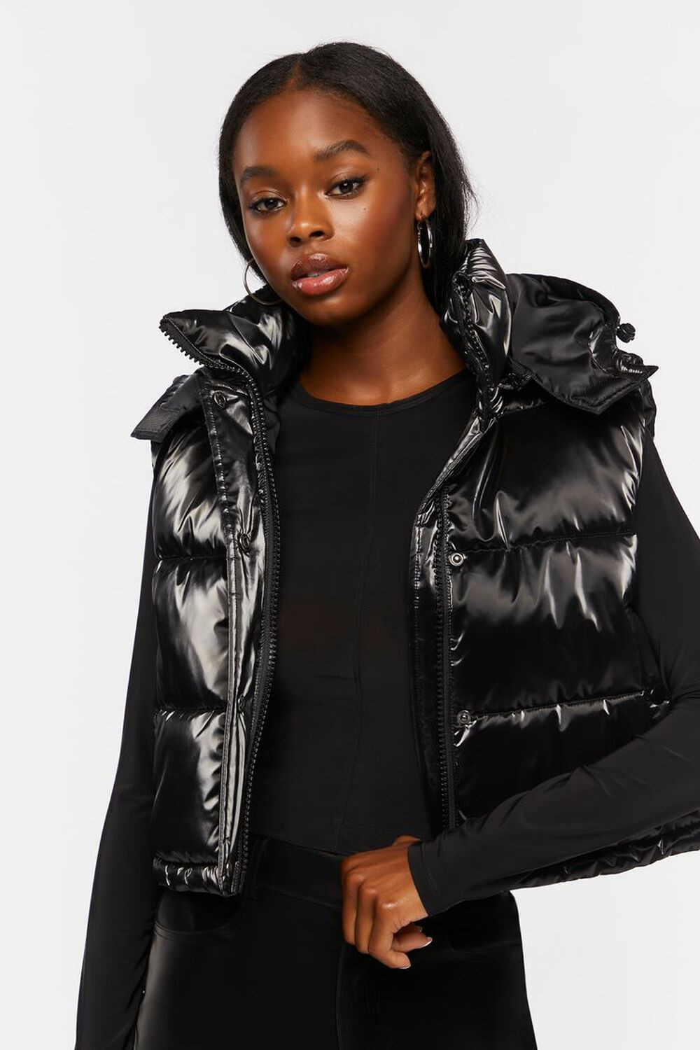 Cropped Hooded Puffer Vest | Forever 21 (US)