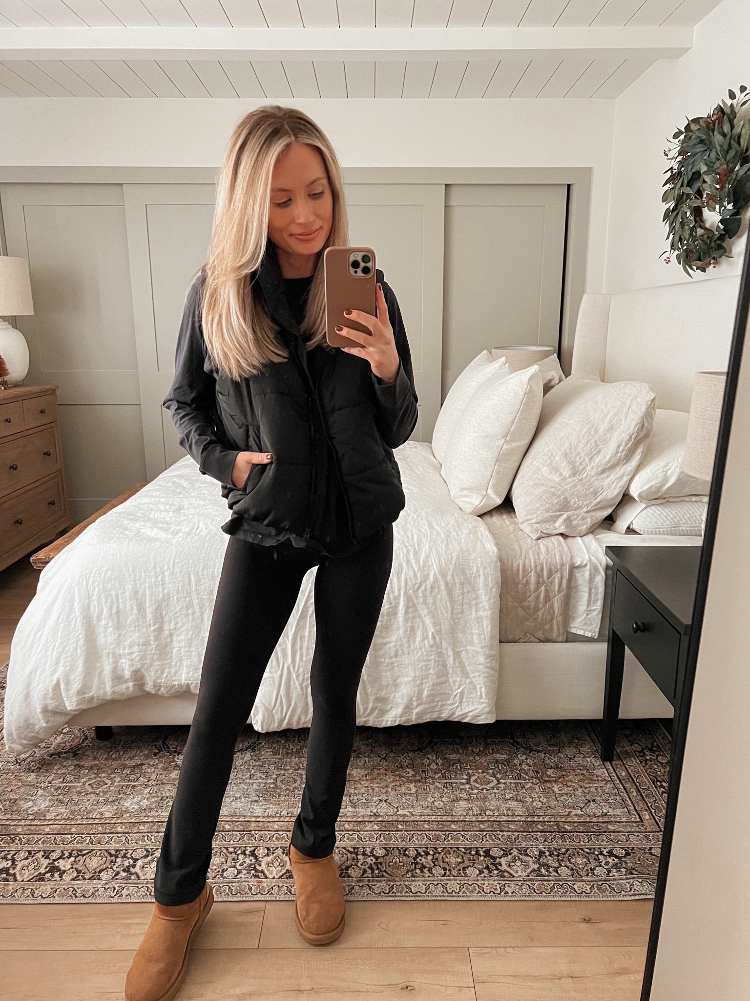 This is the BEST Amazon puffer vest (on sale now!). Paired it with my lululemon leggings and long sleeve and uggs 🤍

Vest: SMALL
Tee: SIZE 4
Leggings: SIZE 2

#winteroutfit #loungewear #casual #athleisure #activewear

#LTKTravel #LTKCyberWeek #LTKSaleAlert