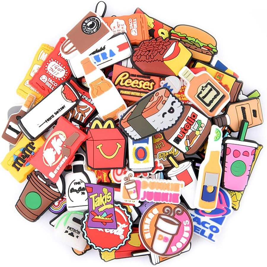 Lot of Fast Food Shoes Charms Men Women Shoe Decoration Accessories For Kids Boy Girls Adult Part... | Amazon (US)