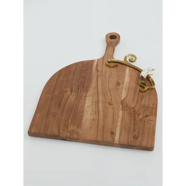Inspire Me! Home Decor Wood Charcuterie Board with Metal Flower Details | Walmart (US)